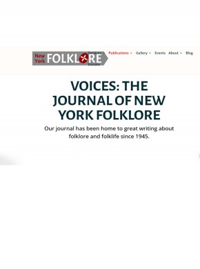 Voices-the Journal Of New York Folklore杂志