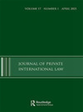 Journal Of Private International Law杂志