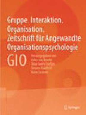 Gio-gruppe-interaktion-organisation-zeitschrift Fuer Angewandte Organisationspsy杂志