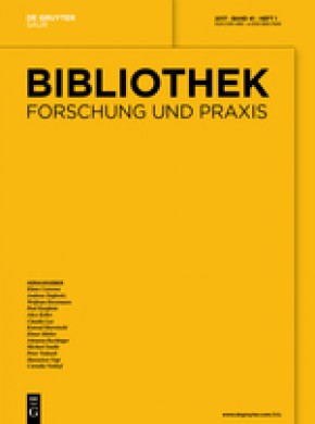 Bibliothek Forschung Und Praxis杂志