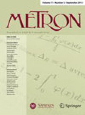 Metron-international Journal Of Statistics