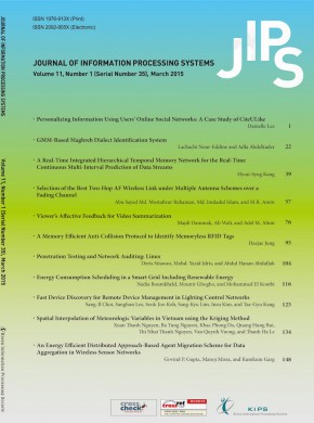 Journal Of Information Processing Systems杂志