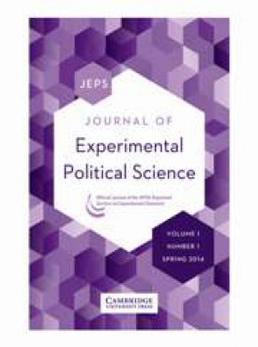 Journal Of Experimental Political Science杂志