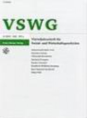 Vswg-vierteljahrschrift Fur Sozial-und Wirtschaftsgeschichte杂志