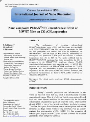 International Journal Of Nano Dimension杂志