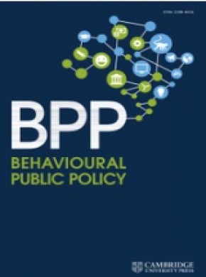 Behavioural Public Policy杂志