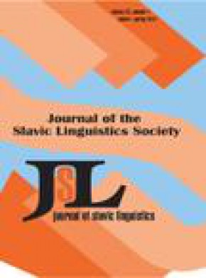 Journal Of Slavic Linguistics杂志