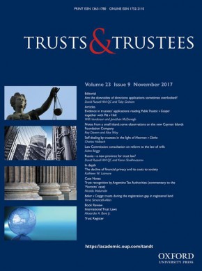 Trusts & Trustees杂志