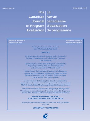 Canadian Journal Of Program Evaluation杂志