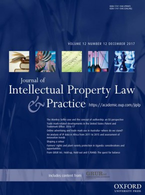 Journal Of Intellectual Property Law & Practice杂志