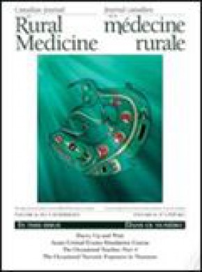 Canadian Journal Of Rural Medicine杂志