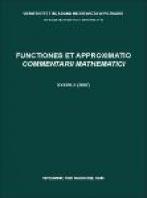 Functiones Et Approximatio Commentarii Mathematici杂志