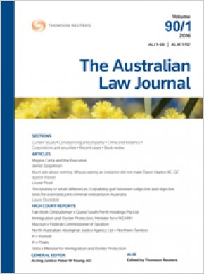 Australian Law Journal杂志