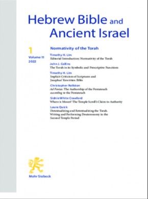 Hebrew Bible And Ancient Israel杂志