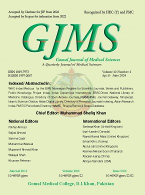 Gomal Journal Of Medical Sciences杂志