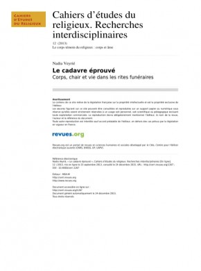 Cahiers D Etudes Du Religieux-recherches Interdisciplinaires