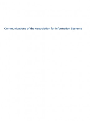 Communications Of The Association For Information Systems杂志