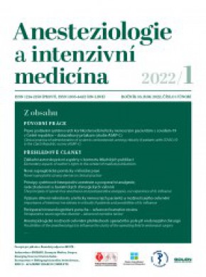 Anesteziologie A Intenzivni Medicina杂志