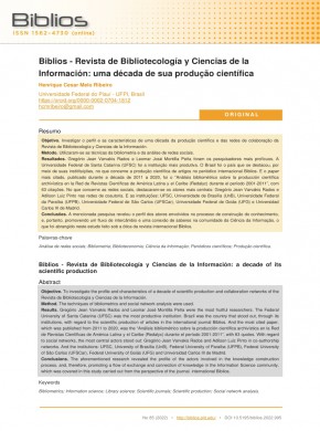 Biblios-revista De Bibliotecologia Y Ciencias De La Informacion杂志