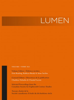 Lumen-eighteenth-century Studies-d Etude Du Dix-huitieme杂志