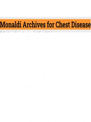 Monaldi Archives For Chest Disease杂志