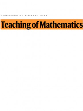 Teaching Of Mathematics杂志