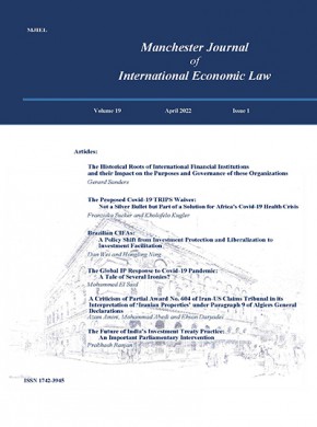 Manchester Journal Of International Economic Law杂志