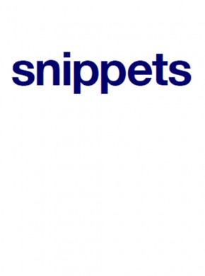 Snippets杂志