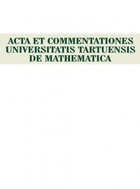 Acta Et Commentationes Universitatis Tartuensis De Mathematica杂志