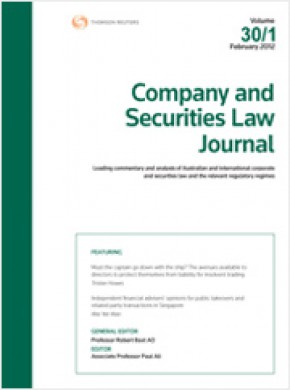 Company And Securities Law Journal杂志