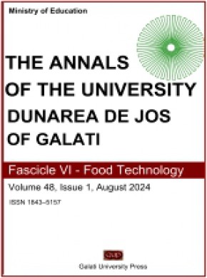 Annals Of The University Dunarea De Jos Of Galati, Fascicle Vi-food Technology