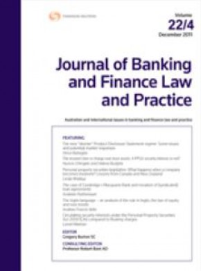 Journal Of Banking And Finance Law And Practice杂志