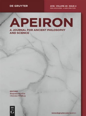 Apeiron-a Journal For Ancient Philosophy And Science杂志