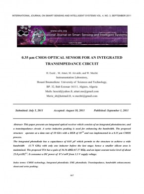 International Journal On Smart Sensing And Intelligent Systems